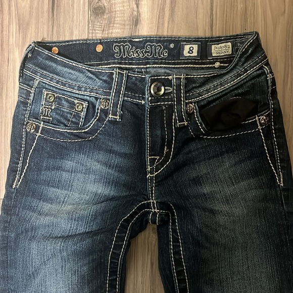 Kids Miss Me Skinny Blingy Jeans - Size 8 - Picture 5 of 5